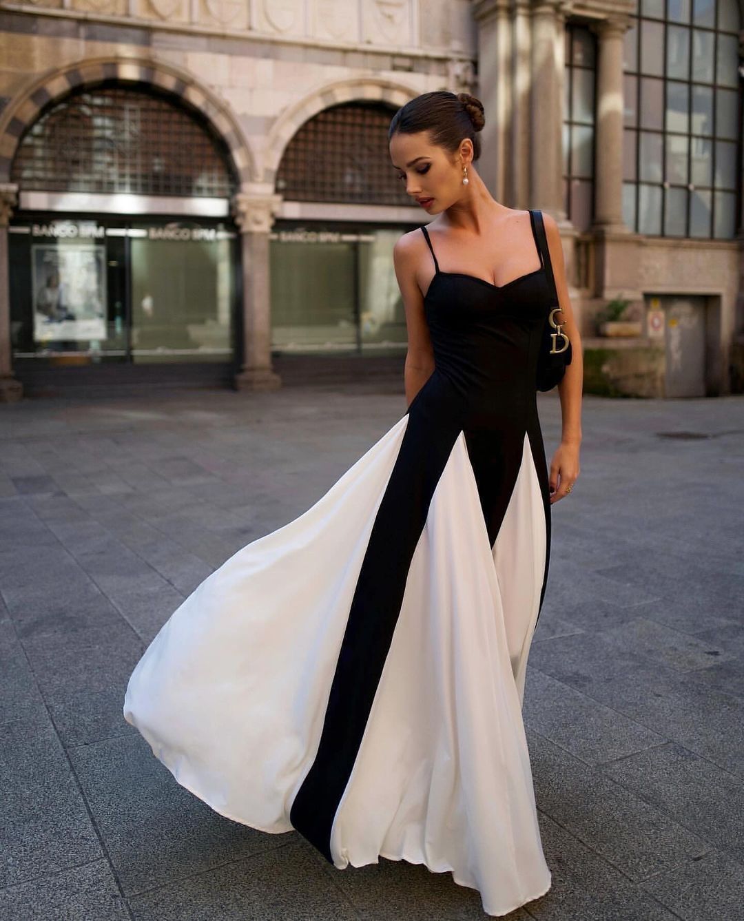 Ivy Black and White Maxi Dress